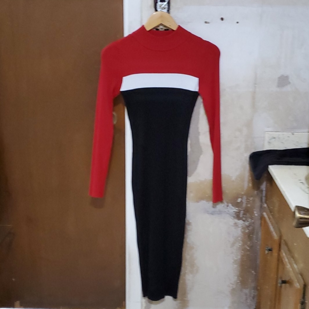 Fashion Nova Striped Sweater Dress